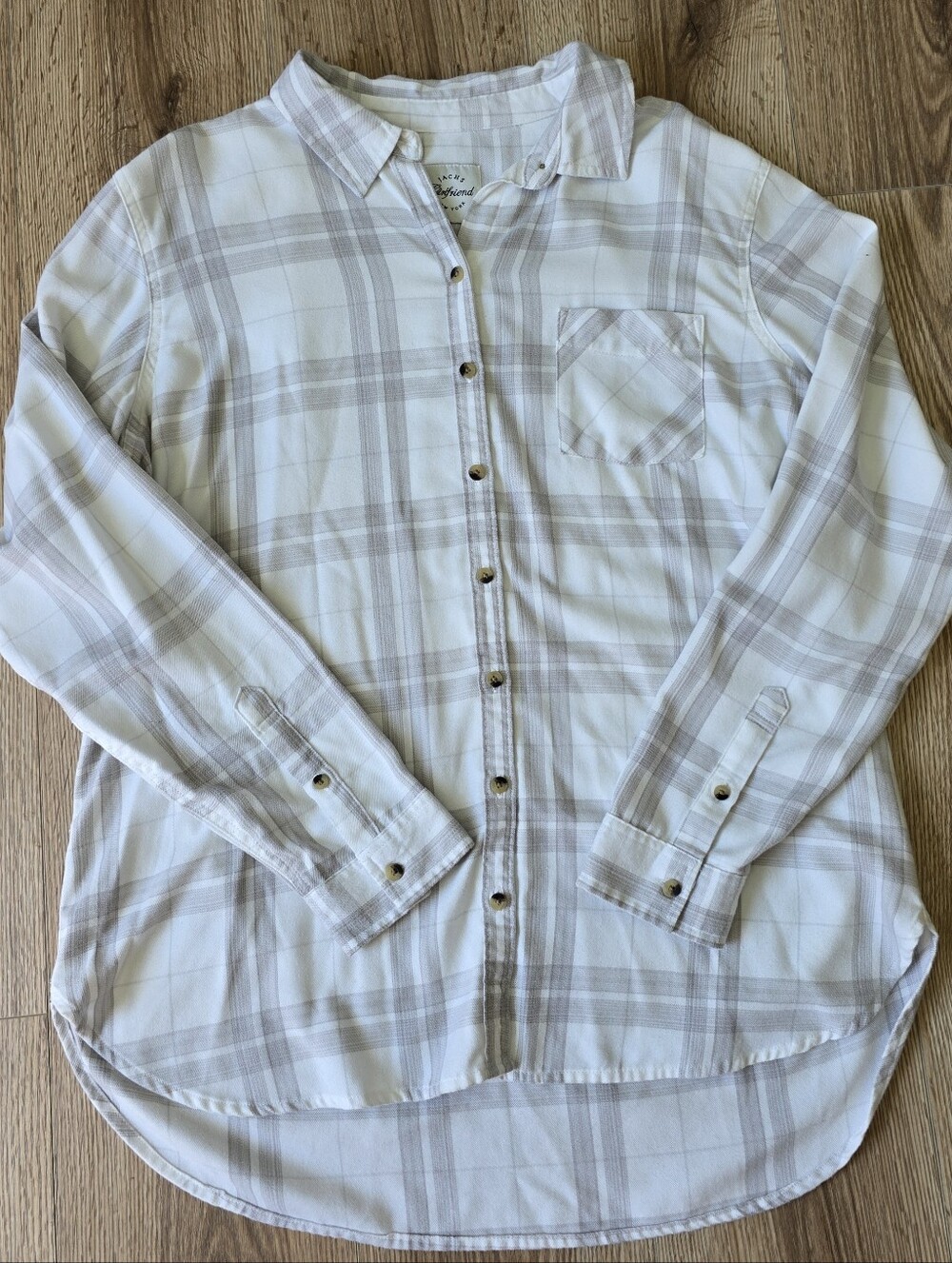 jachs girlfriend flannel shirt White XL